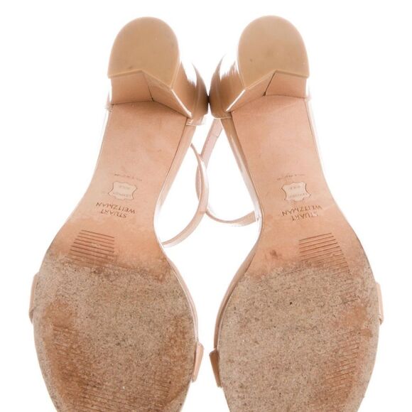 Tan patent leather Stuart Weitzman sandals - Picture 5 of 5